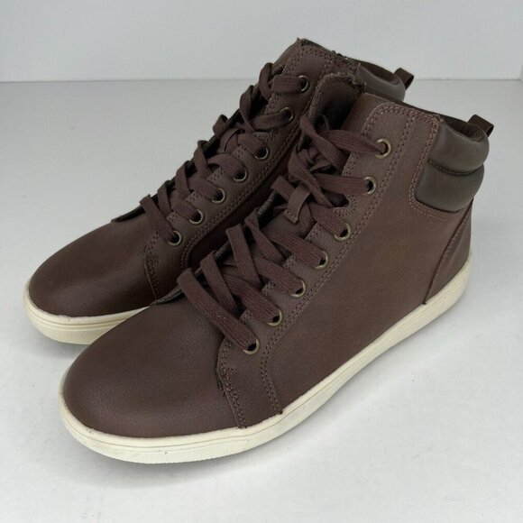 Goodfellow & Co Mens Brown Drew Lace Up Solid High Top Sneakers Size 8 Boots - Picture 1 of 10